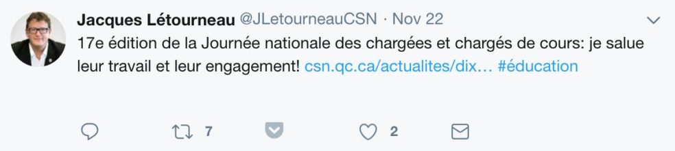 Tweet Jacques Létourneau 